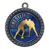 2-1/2 Inch Die-Cast Metal Award Medallion with Antique Silver Finish and Attached 2 Inch Full Color Laminated Sport Insert. view 1