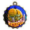 2-1/4 Inch Die-Cast Metal Award Medallion with Antique Gold Finish and Attached 2 Inch Full Color Laminated Sport Insert. view 1