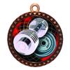 2-1/2 Inch Die-Cast Metal Award Medallion with Antique Bronze Finish and Attached 2 Inch Full Color Laminated Sport Insert. view 1
