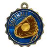 2-1/4 Inch Die-Cast Metal Award Medallion with Antique Gold Finish and Attached 2 Inch Full Color Laminated Sport Insert. view 1
