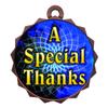 2-1/4 Inch Die-Cast Metal Award Medallion with Antique Bronze Finish and Attached 2 Inch Full Color Laminated Sport Insert. view 1