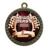 2-1/2 Inch Die-Cast Metal Award Medallion with Antique Gold Finish and Attached 2 Inch Full Color Laminated Sport Insert. view 1