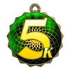 2-1/4 Inch Die-Cast Metal Award Medallion with Antique Gold Finish and Attached 2 Inch Full Color Laminated Sport Insert. view 1