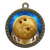 2-1/2 Inch Die-Cast Metal Award Medallion with Antique Gold Finish and Attached 2 Inch Full Color Laminated Sport Insert. view 1