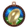 2-1/2 Inch Die-Cast Metal Football Award Medals with Antique Bronze Finish and Attached 2 Inch Full Color Laminated Sport Insert. D20 (Pack of 50) view 1
