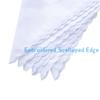 CoCoUSM White Handkerchiefs Premium 60s Cotton scalloped Hankies 11 Inches view 4