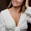 Ava Riley Dainty Gold Necklace for Women - Bar Hammered Disc Pendant Necklaces for Women Trendy - 14K Gold Silver Paperclip Chain Long Necklace Jewelry Set view 3