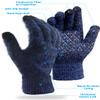 COOYOO Winter Gloves for Women and Men 1/2/3 Pairs,Touch Screen Gloves,Anti-Slip Silicone Gel- Thermal Soft Wool Lining view 2