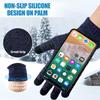 COOYOO Winter Gloves for Women and Men 1/2/3 Pairs,Touch Screen Gloves,Anti-Slip Silicone Gel- Thermal Soft Wool Lining view 4