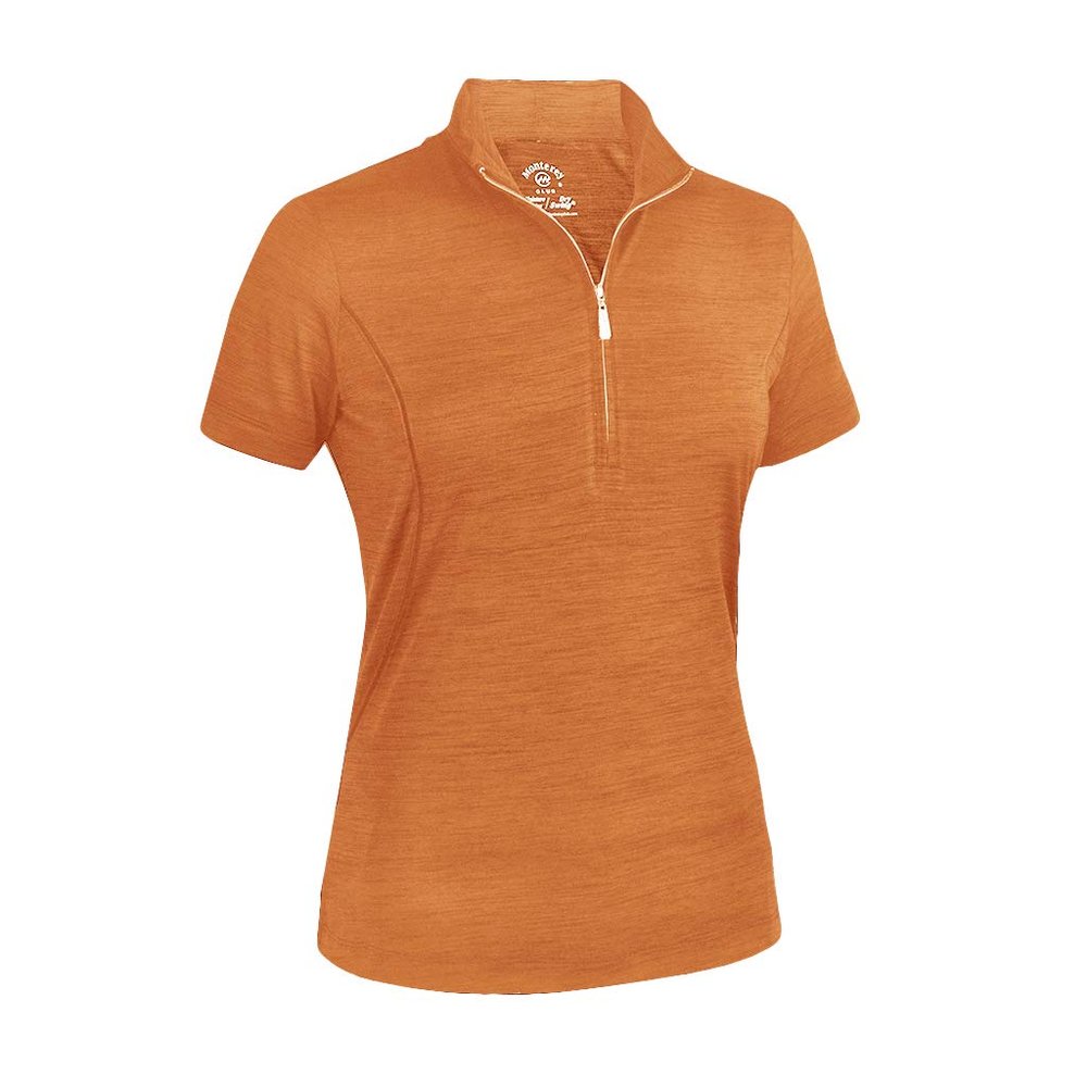 Monterey Club Women's Melange Jersey Performance Sport Top #2362 (Autumn Glory, Small)