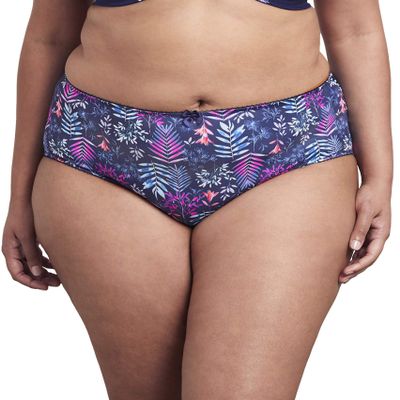 GODDESS Women's Plus-Size Kayla Signature Print Brief Underwear, Cloud Forest, L