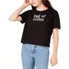 Carbon Copy Womens Juniors Out of Office Embroidered Slogan T-Shirt Black S view 1