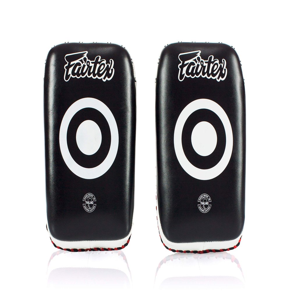Fairtex Curved MMA Muay Thai Pads for Punching, Blocking, Kicking,Punch, Hitting |Light Weight & Shock Absorbent Boxing Mitts | Extra Padding for Sparring - Black/Yelloe(Long, Pair)