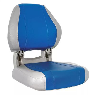 Oceansouth Sirocco Folding Boat Seat (Gray/Blue, Sirocco Folding Boat Seat) fishing folding chair black light back cushion boat seats leaders accessories bucket seat covers waterproof cushions