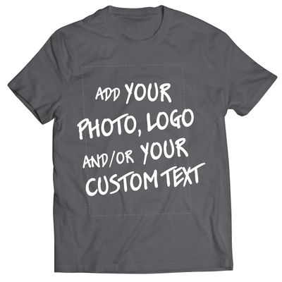 lepni.me Mens T-shirt Make Your Own Personalised Design With Favorite Photo or Custom Text (S Graphite Multi Color)