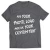 lepni.me Mens T-shirt Make Your Own Personalised Design With Favorite Photo or Custom Text (S Graphite Multi Color) view 1