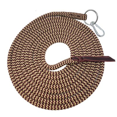 Knotty Girlz 22' Long Line with SS O Ring and Carabiner (Burgundy Beige)