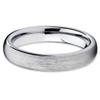 Silly Kings Jewelry 4mm Tungsten Wedding Band Gray Tungsten Ring Brushed Dome Tungsten Band Men & Women Comfort Fit (9) view 2