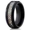 Silly Kings Jewelry Tungsten Wedding Band Black Tungsten Ring Tungsten Carbide Ring 8mm Dragon Design Men & Women Comfort Fit (9) view 1