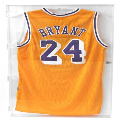 XL Large Football/Hockey Jersey Display Case Military Uniform Display Frame Police Uniform Motorcycle Jacket Shadow Box, 98% UV Protection (All Clear Acrylic Frame)