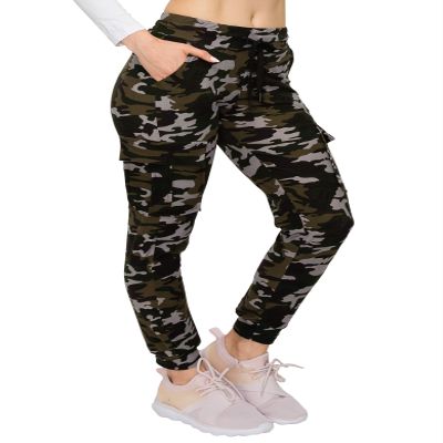 ALWAYS Camo Cargo Jogger Sweatpants - Women's Buttery Soft Cozy Comfy Casual Pocket Pants 1846 M
