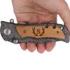 Fanfoobi Laser Engraved Pocket Knife with monogrammed S(from Alphabet 26 A-Z), Anniversary Present for Men, Birthday Present for Men, Boyfriend, Husband Birthday, Fathers Day