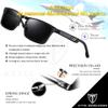 ATTCL Driving Polarized Sunglasses for Men: Classic Square Al-Mg Metal Frame Lightweight UV Protection for Travel & Outdoor 6500 Gray view 4