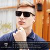 ATTCL Driving Polarized Sunglasses for Men: Classic Square Al-Mg Metal Frame Lightweight UV Protection for Travel & Outdoor 6500 BLACK view 3