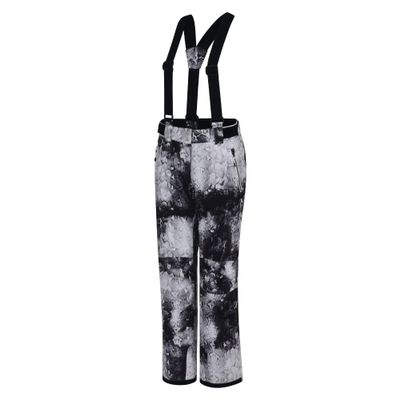Dare 2b Women's Effused Ski Pants 4-Way Stretch Advanced Winter Snow Gaiters Breathable Waterproof Shell Outerlayer - Monochrome Snakeskin Print, 10 Regular