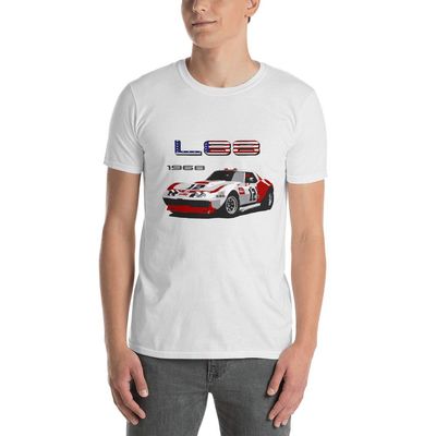 1968 Vette L88 Owens Corning #12 Vintage Race Car Graphic T-Shirt | Vintage Car Enthusiast Gift White