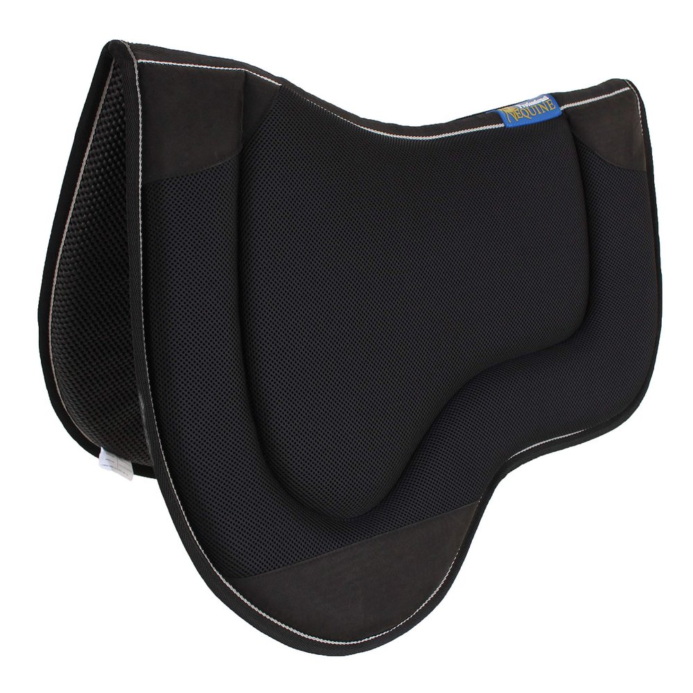 Professional Equine Horse English Western 27"x19" Endurance Contoured Neoprene Treeless Saddle Pad Black 39189