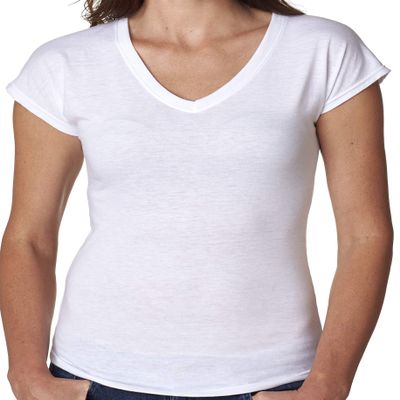 Yoga Clothing For You Ladies Hot V-Neck Tee Shirt (Womens XL, White)