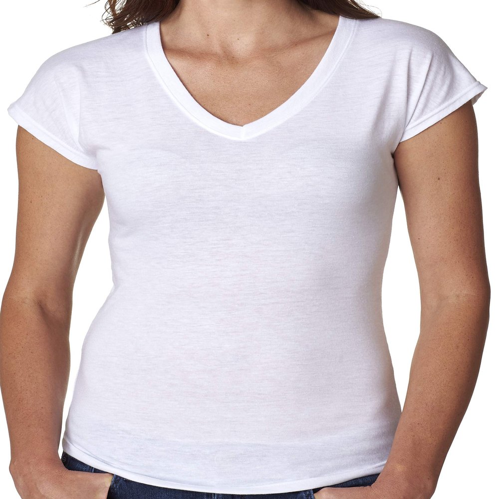 Yoga Clothing For You Ladies Hot V-Neck Tee Shirt (Womens XL, White)