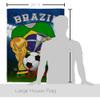 World Cup Brazil Flags Brazilian Banner Room Wall Art Flag Poles For Outside House Patio Porch Lawn Garden Stand Tapestry Yard Signs FIFA Gifts Sports Fan Trophy Soccer Game Football Made In USA view 2