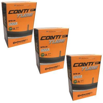 Continental 26" x 1.75-2.5 Mountain Bike Inner Tube - Schrader 40mm Valve (Set of 3)