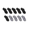 C9 Champion Boys' Super No Show Sock, Black and Grey, Medium view 1