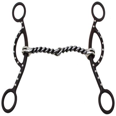 CHALLENGER Sweet Iron SS Twisted Wire Horse Snaffle Bit 6" Cheeks 35150