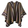 Women's Vintage Pattern Open Front Poncho Cape Shawl Winter Shawl Wraps (Series 11-Camel) view 2