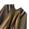 Women's Vintage Pattern Open Front Poncho Cape Shawl Winter Shawl Wraps (Series 11-Camel) view 3