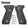 Guuun G10 Grips for Beretta 92, 96, 92 fs, m9, 92a1 Sunburst Texture - Gray/Black view 2