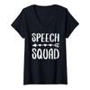 Womens Speech Squad Shirt Teacher Therapist Pathology Therapy V-Neck T-Shirt view 1