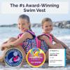 Limmys Premium Kids Swim Vest - Toddler Swim Jacket and Buoyancy Swimming Aid - Modern Design Swimming Vest for Boys, Girls and Babies - with Drawstring Bag view 2