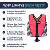 Limmys Premium Kids Swim Vest - Toddler Swim Jacket and Buoyancy Swimming Aid - Modern Design Swimming Vest for Boys, Girls and Babies - with Drawstring Bag view 4