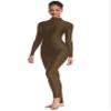 OVIGILY Adult High Neck Long Sleeve Dance Unitard for Women Bodysuits Full Body Leotard Spandex Catsuit view 1