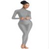 OVIGILY Adult High Neck Long Sleeve Dance Unitard for Women Bodysuits Full Body Leotard Spandex Catsuit view 2