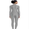 OVIGILY Adult High Neck Long Sleeve Dance Unitard for Women Bodysuits Full Body Leotard Spandex Catsuit view 4