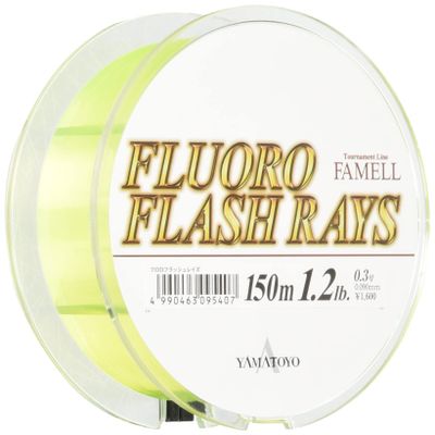 YAMATOYO Fluoro Flash Rays Line, 164.0 ft (150 m), Yellow, No. 0.3