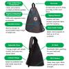 BESTA Premium Pickleball Bag. Padded Sling Bag with 3 Compartments, Water Bottle Holder and Adjustable Strap that Switches Sides. Holds Several Paddles, Balls and More. (Gray with Blue Trim) view 2