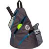 BESTA Premium Pickleball Bag. Padded Sling Bag with 3 Compartments, Water Bottle Holder and Adjustable Strap that Switches Sides. Holds Several Paddles, Balls and More. (Gray with Blue Trim) view 3