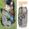 Fitdom Heavy Duty XL Soccer Mesh Equipment Ball Bag w/Adjustable Shoulder Strap Design for Coach. with an Over-Sized Front Pocket for Sporting Accessories. Best for All Outdoor & Water Gears view 3
